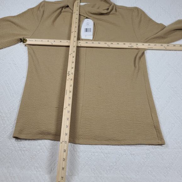 Brea canyon Stitch Fix Textured keyhole long sleeve top Size Large - Picture 3 of 10